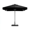 Ampio ombrellone da esterno 300×300×260 cm - nero/argento - metallo e tessuto - copertura ombreggiante per all'aperto