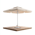 Ampio ombrellone da esterno 300×300×255 cm - Beige/Nero - copertura laterale per giardino