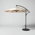 Ampio ombrellone da esterno 280×280×245 cm - nero - parasole moderno per area esterna