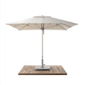 Ampio ombrellone da esterno 295×295×252 cm - Beige/Nero - parasole sospeso per terrazza