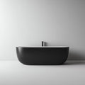 Vasca da bagno freestanding in acrilico 170×75×58 cm - Nero - design moderno per bagno