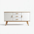 Credenza 150×40×80 cm - bianco e rovere chiaro - per sala da pranzo stile nordico