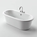 Vasca freestanding in acrilico 170×75×58 cm - Bianco - bordo arrotondato per bagno