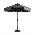 Ampio ombrellone da esterno 300×300×270 cm - nero - metallo e tessuto - copertura parasole per giardino