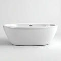Vasca da bagno 160×75×58 cm - bianco - per bagno - design ovale moderno
