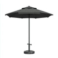 Ampio ombrellone da esterno 280×280×260 cm - grigio scuro - metallo e tessuto - parasole elegante per all'aperto