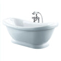 Vasca da bagno 170×75×78 cm - bianco - per bagno - stile classico avvolgente